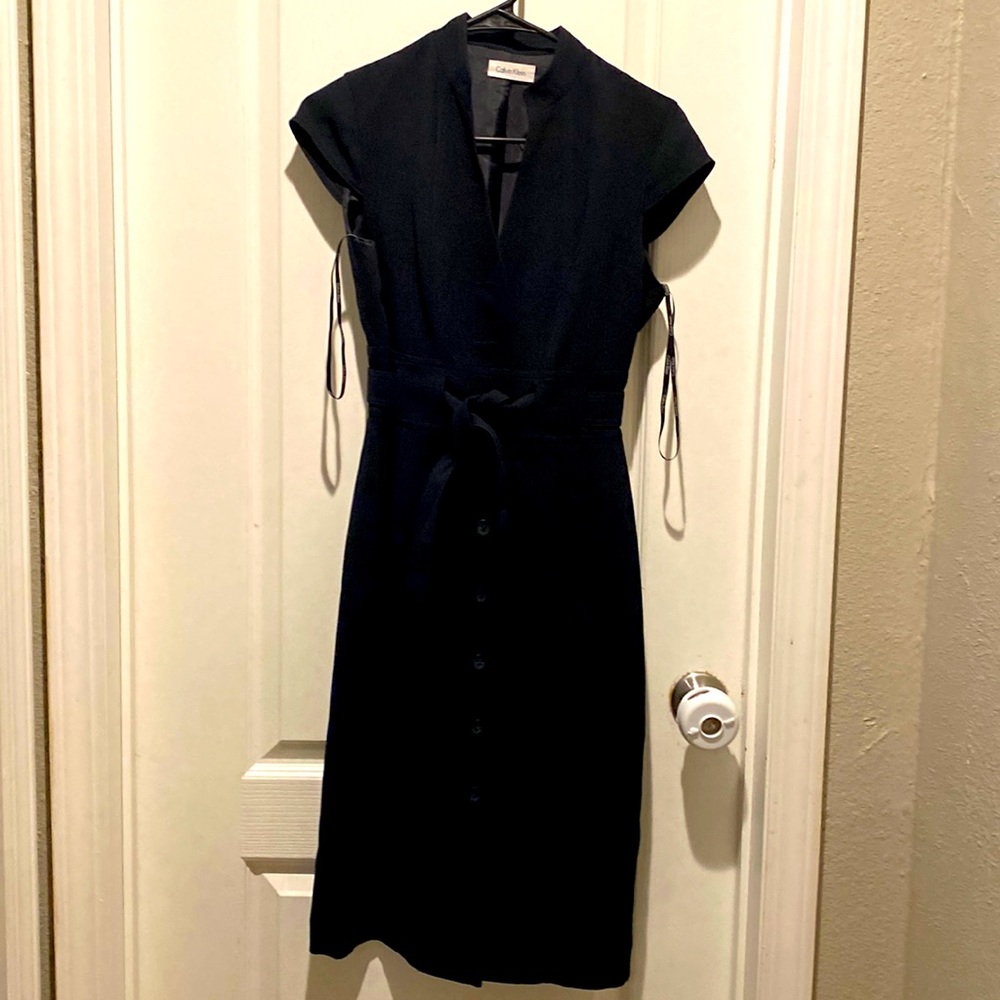 Calvin Klein Black Button-Down Dress